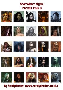 nwnportpack3 neverwinter nights portraits